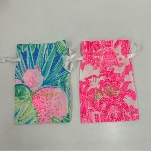 Lilly Pulitzer Pink and Blue Jewelry Pouches